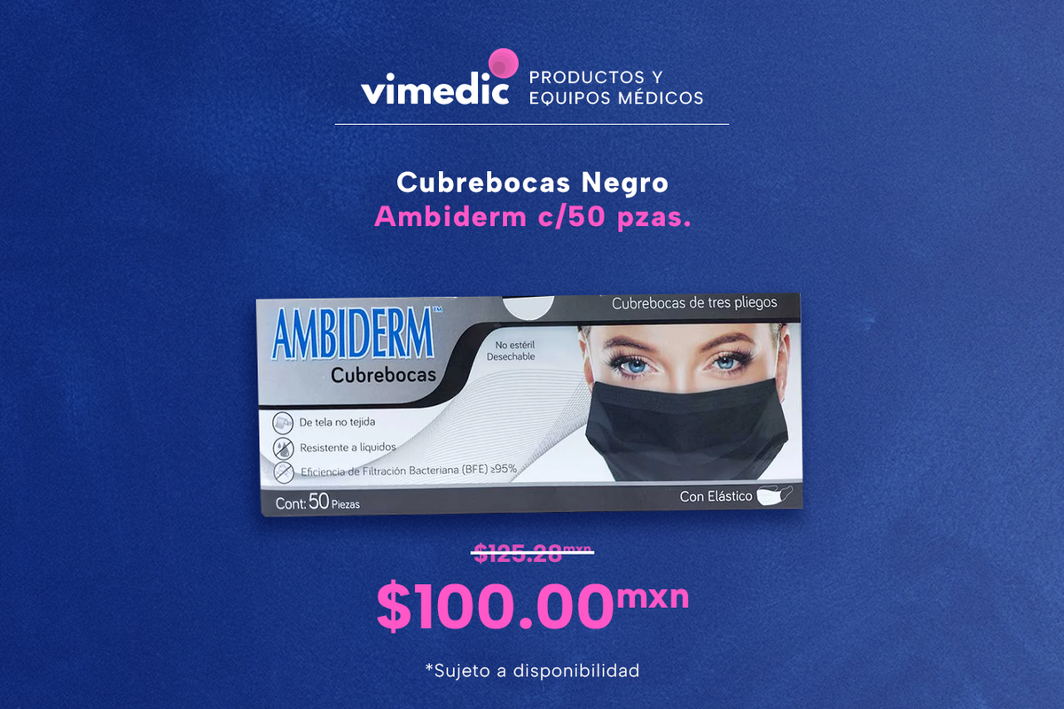 Cubrebocas Negro Ambiderm