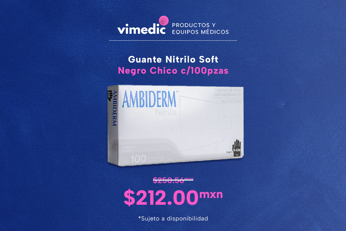 Guante Nitrilo Soft Negro Chico