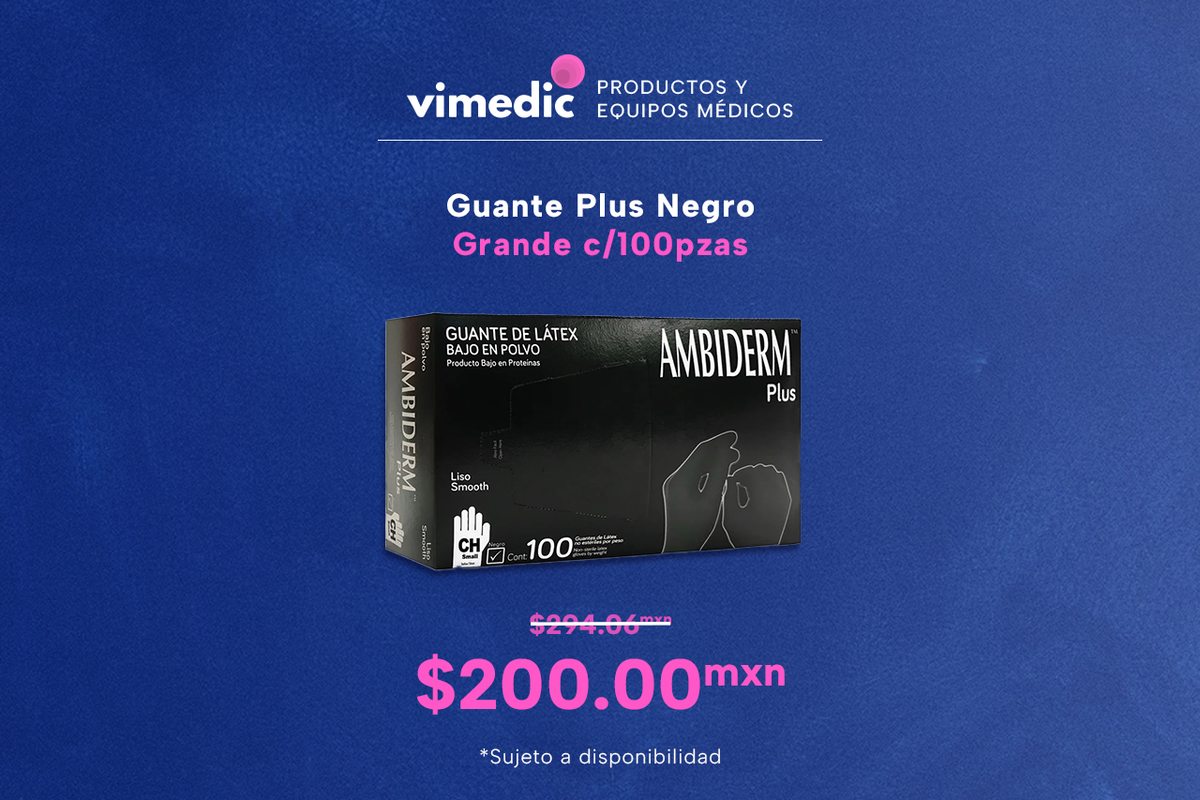 Guante Plus Negro Grande Ambiderm