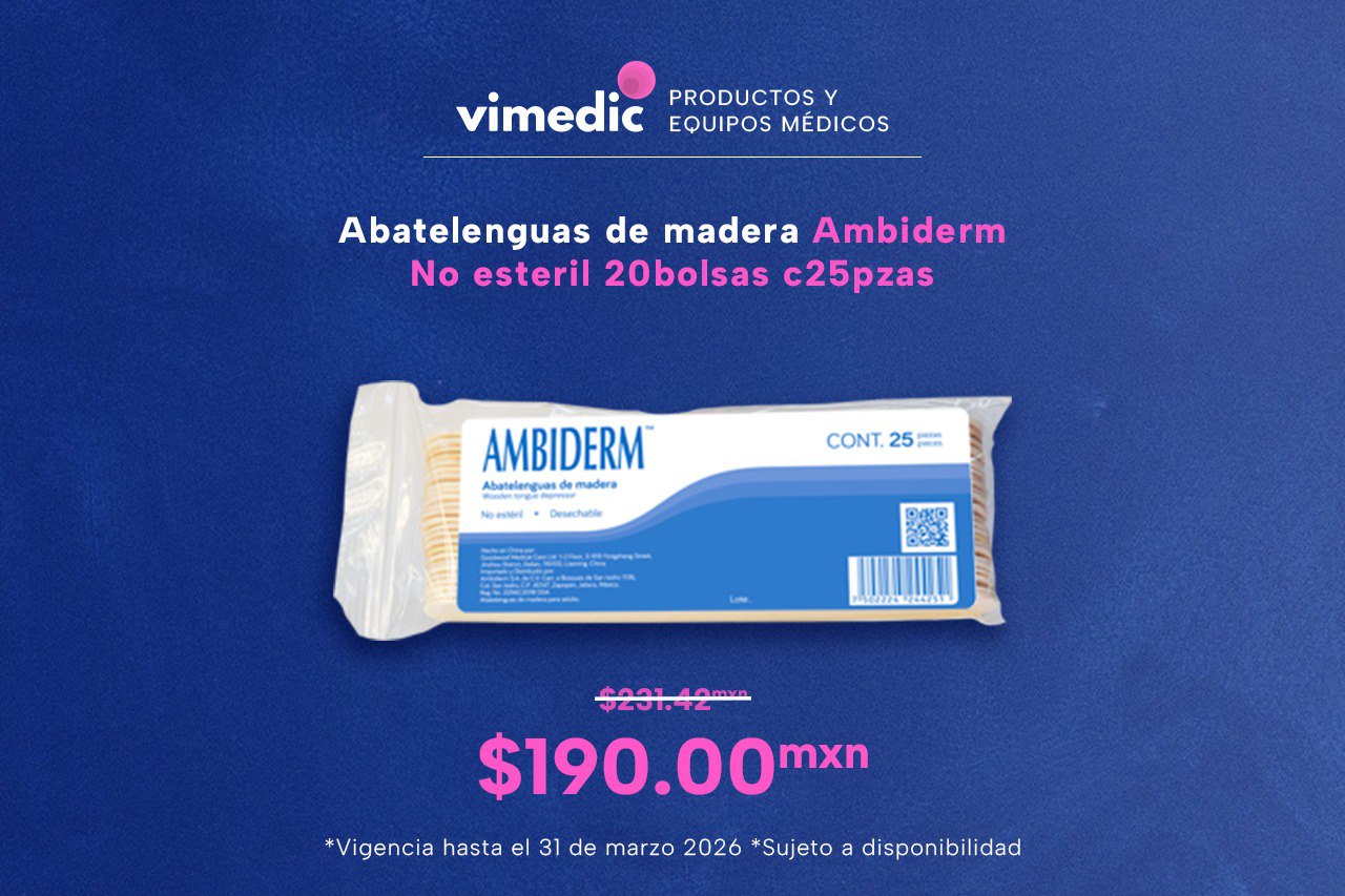 Abatelenguas de madera (No estéril) 20 bolsas c 25 pzas