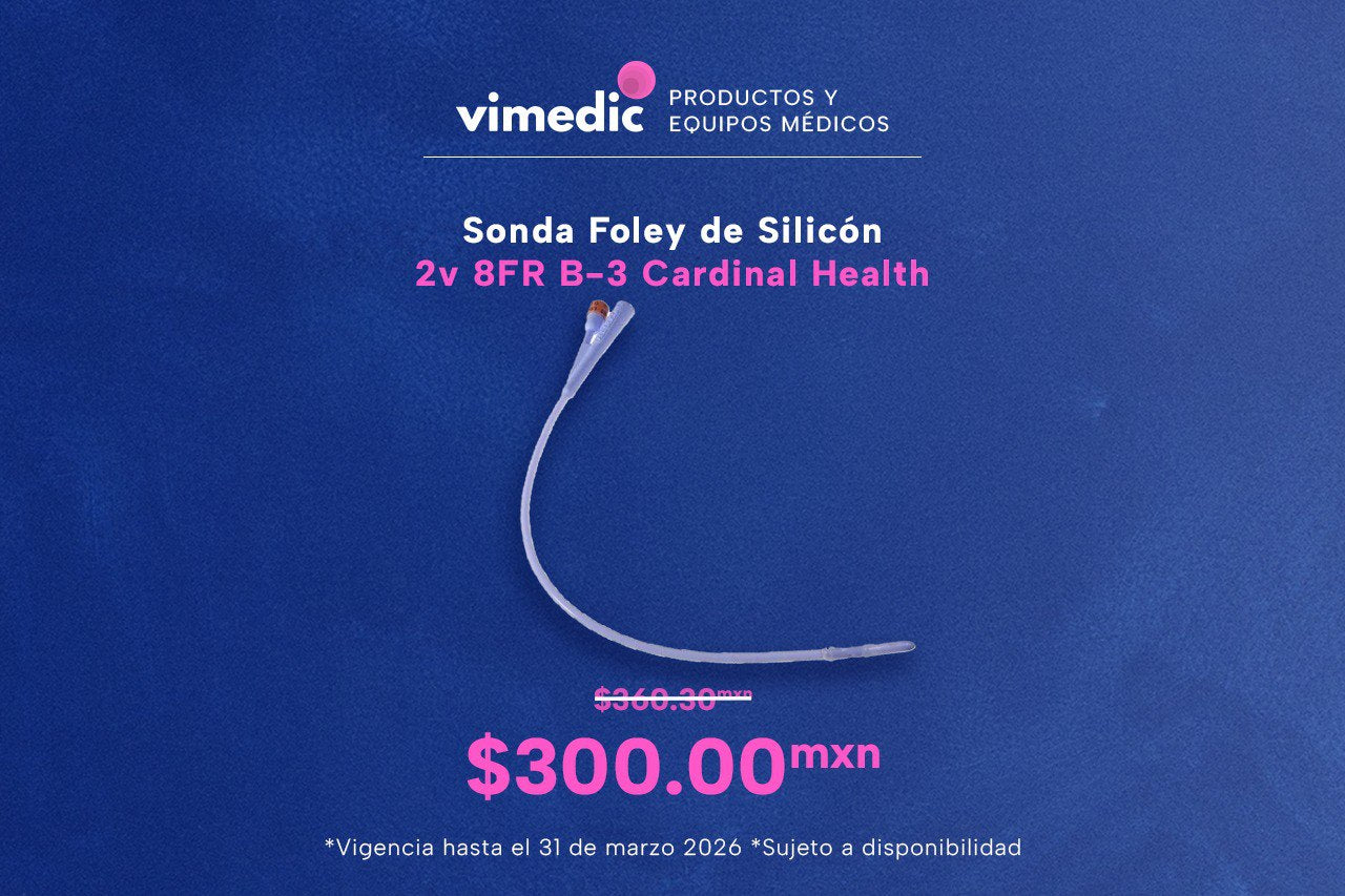 Sonda Foley de Silicón 2v 8FR B-3