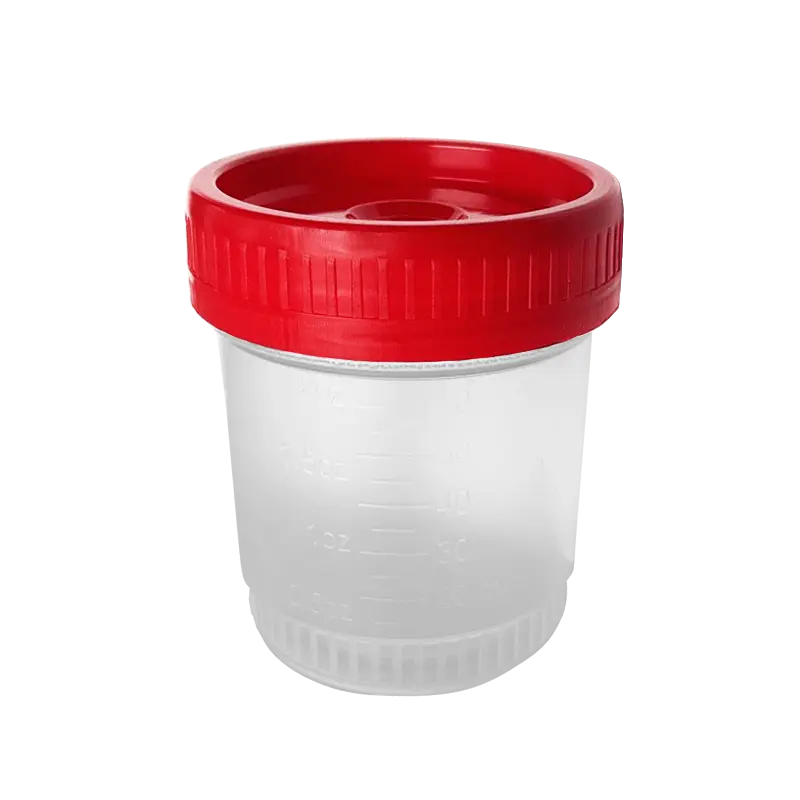 Vaso Recolector No Estéril 60ml Tapa Roja